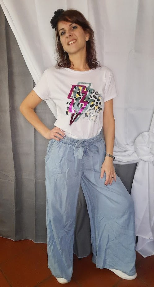 Pantaloni Noemi Chiaro
