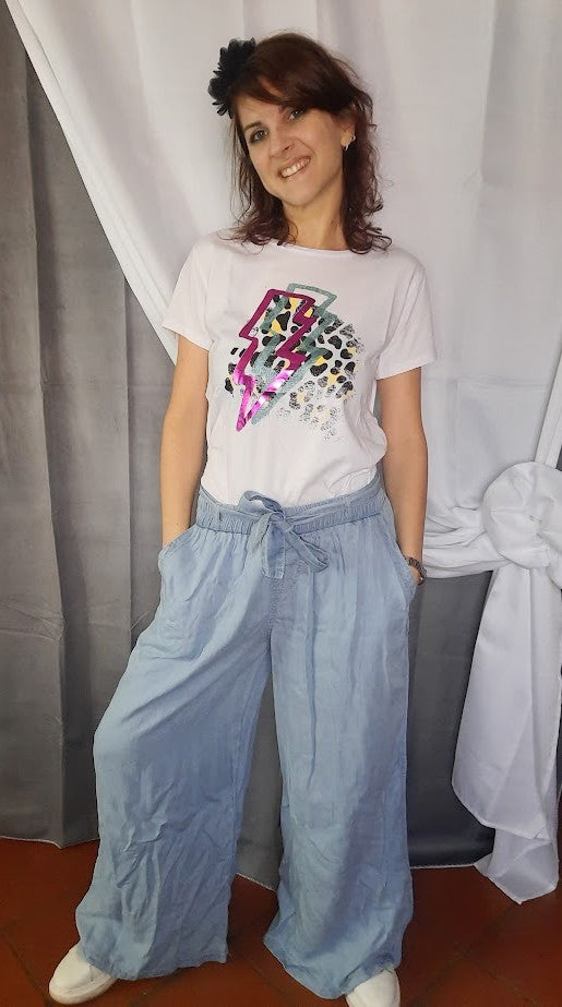 Pantaloni Noemi Chiaro