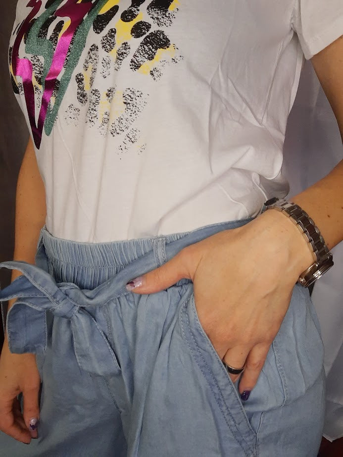 Pantaloni Noemi Chiaro