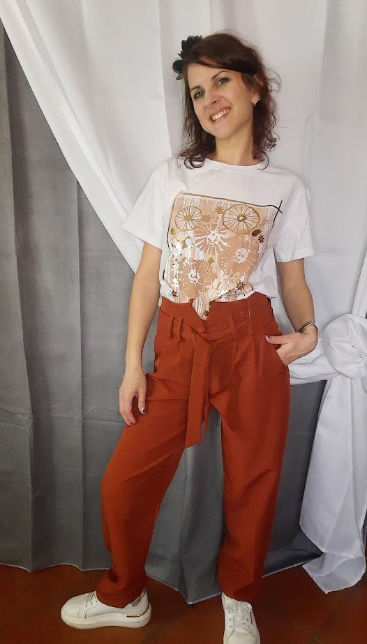 Pantalone Roberta Ruggine