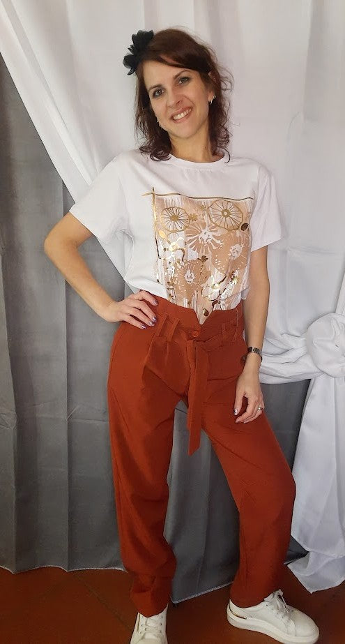 Pantalone Roberta Ruggine