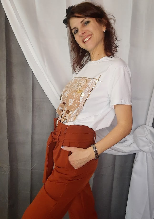 Pantalone Roberta Ruggine
