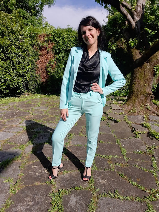 Tailleur Chic Verde Acqua