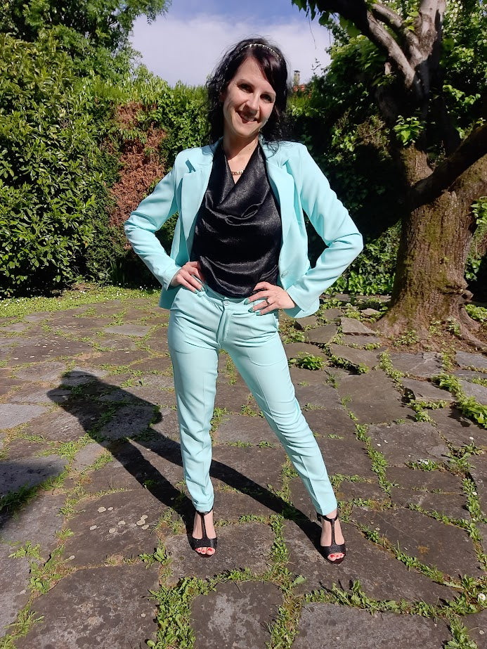 Tailleur Chic Verde Acqua