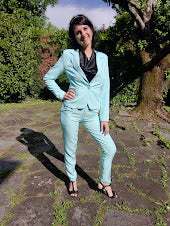Tailleur Chic Verde Acqua