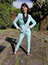 Tailleur Chic Verde Acqua