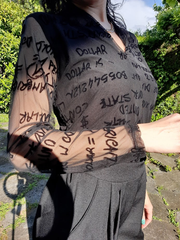 Maglia Scritte Nera