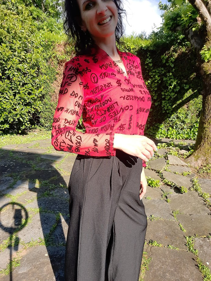 Maglia Scritte Rossa