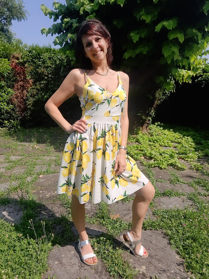 Abito Limoni Corto Bianco