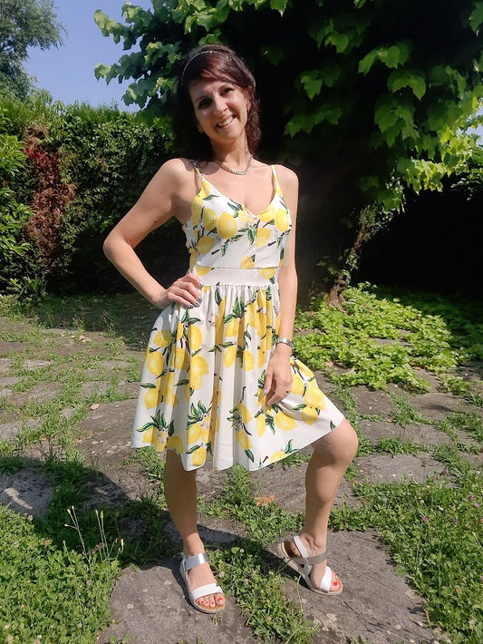 Abito Limoni Corto Bianco