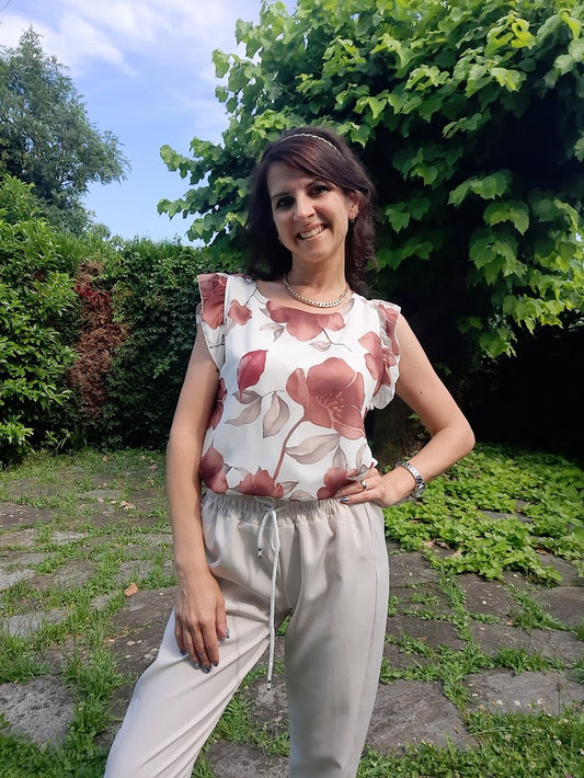 Top Fiori Beige