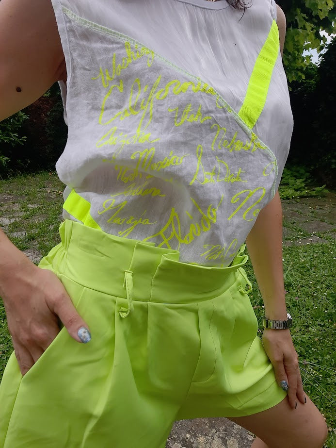 Pantaloncino Caramella Giallo Fluo