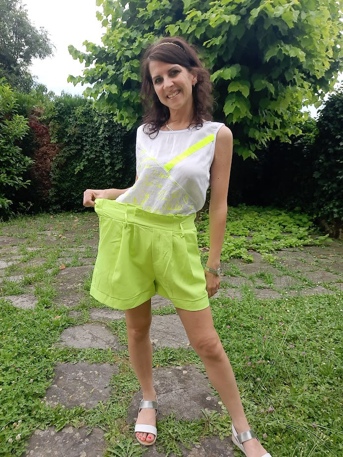 Pantaloncino Caramella Giallo Fluo