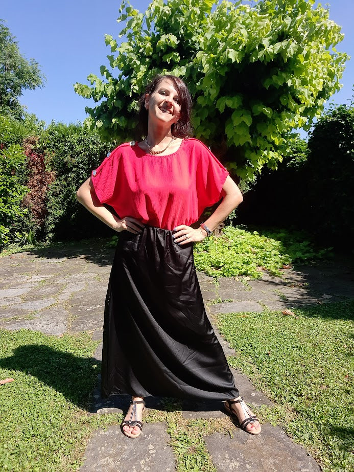 Gonnellina Satin Nera
