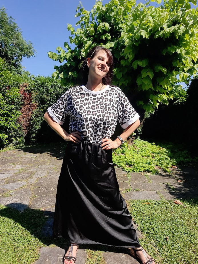Gonnellina Satin Nera