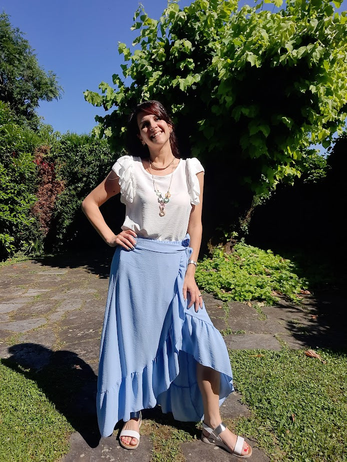 Gonnellina Volant Celeste