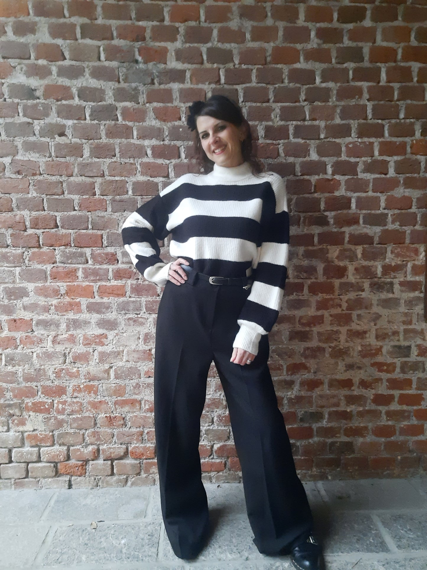 Maglione Bianco/Nero