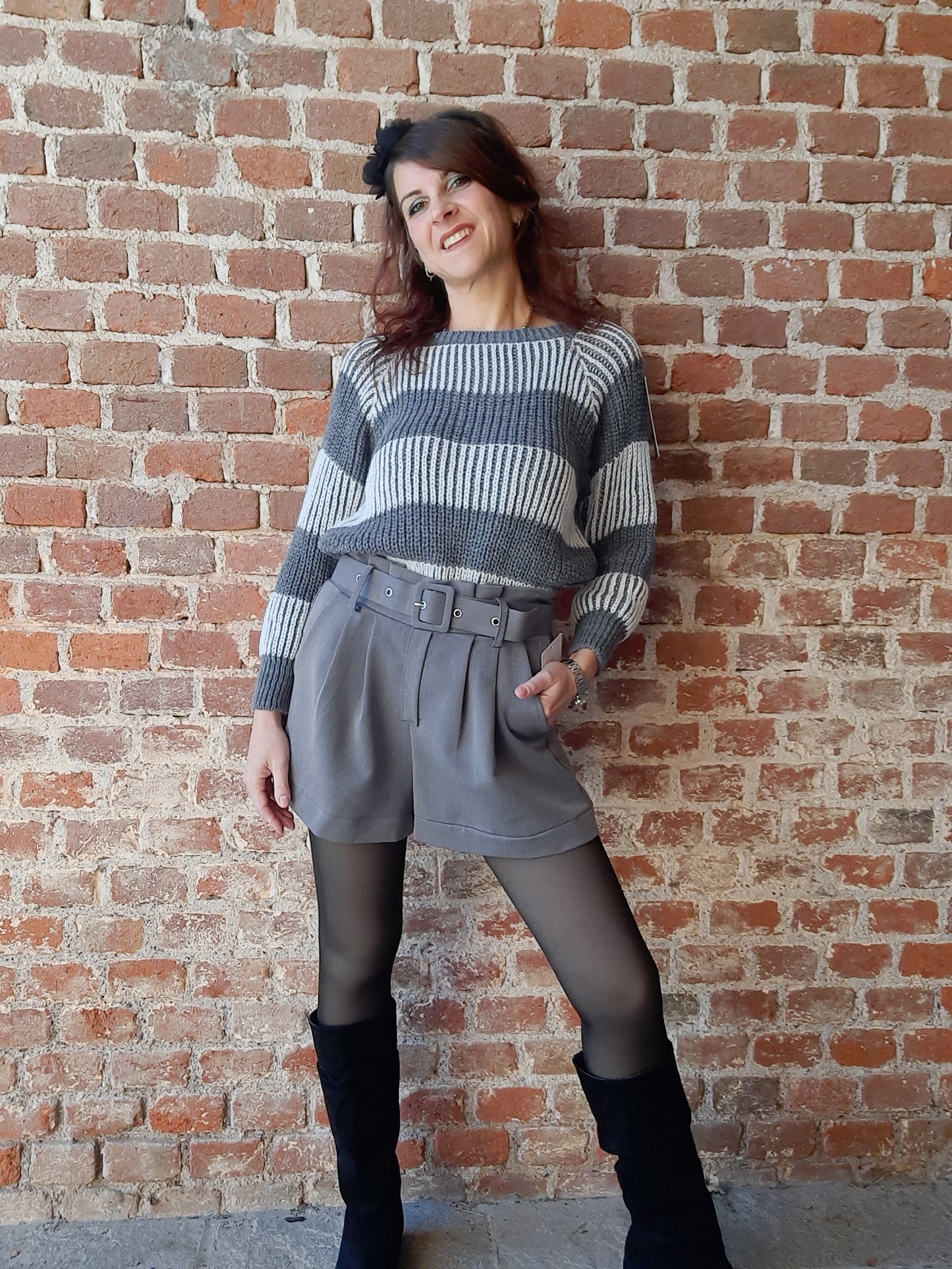 Pantaloncino Emily Grigio