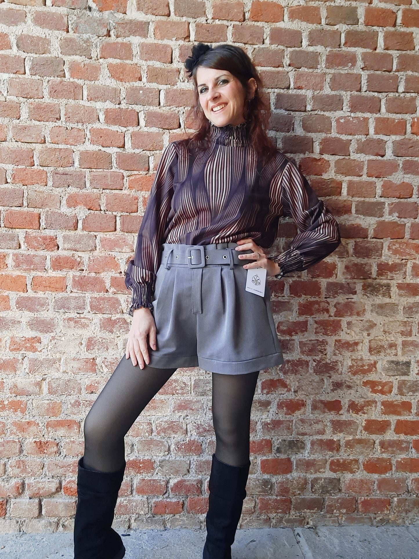 Pantaloncino Emily Grigio