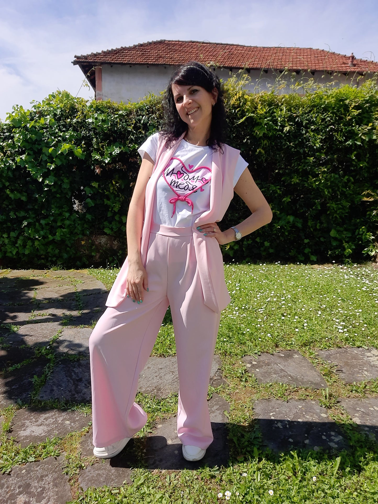 T-shirt Alternativa Cuore Fucsia