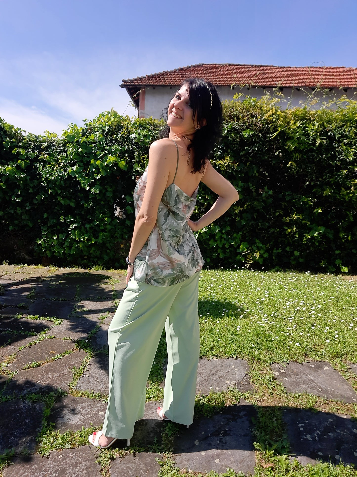 Top Romantica Verde