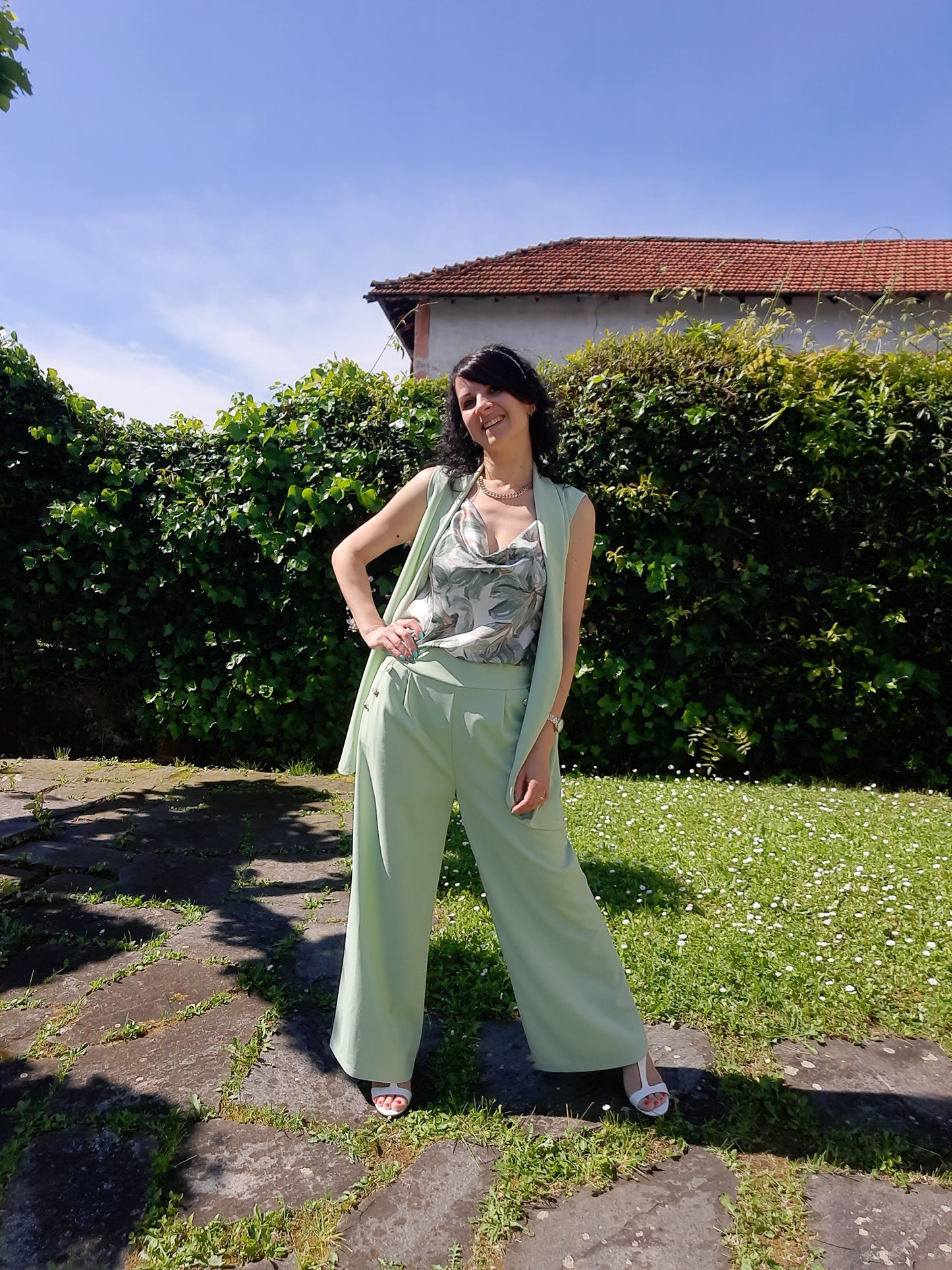 Pantapalazzo Bottoni Verde Menta