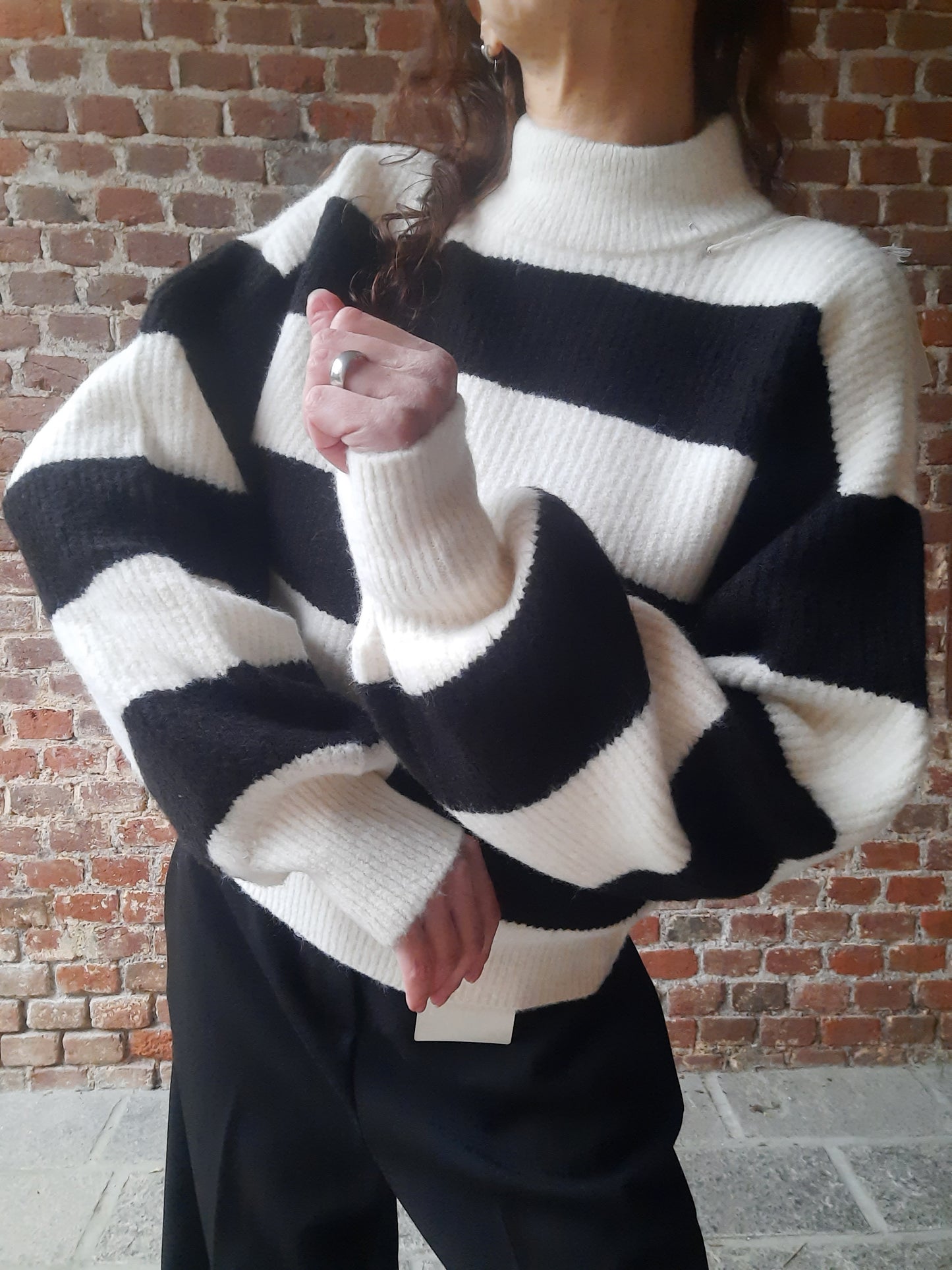 Maglione Bianco/Nero