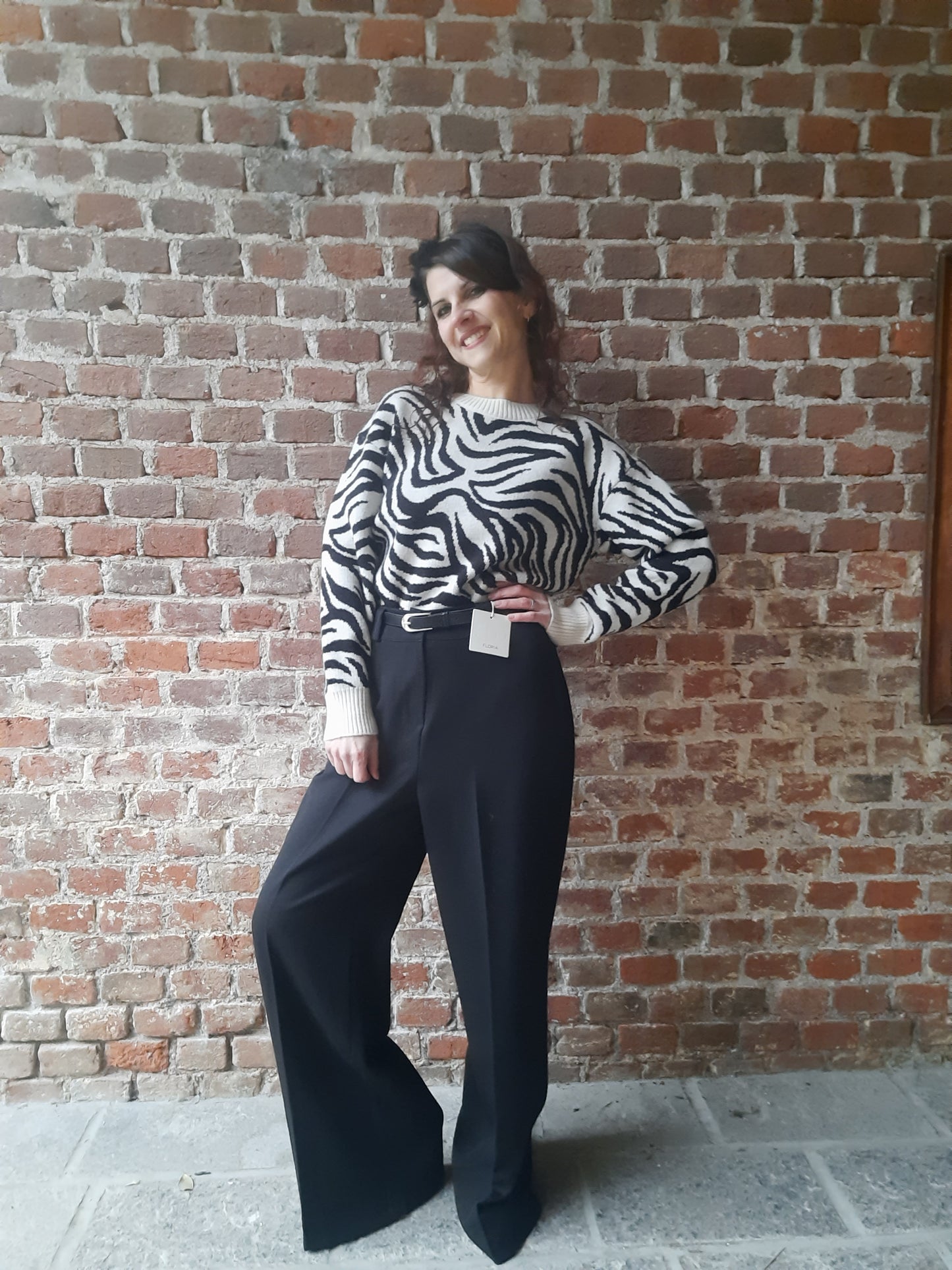 Maglione Zebra Beige