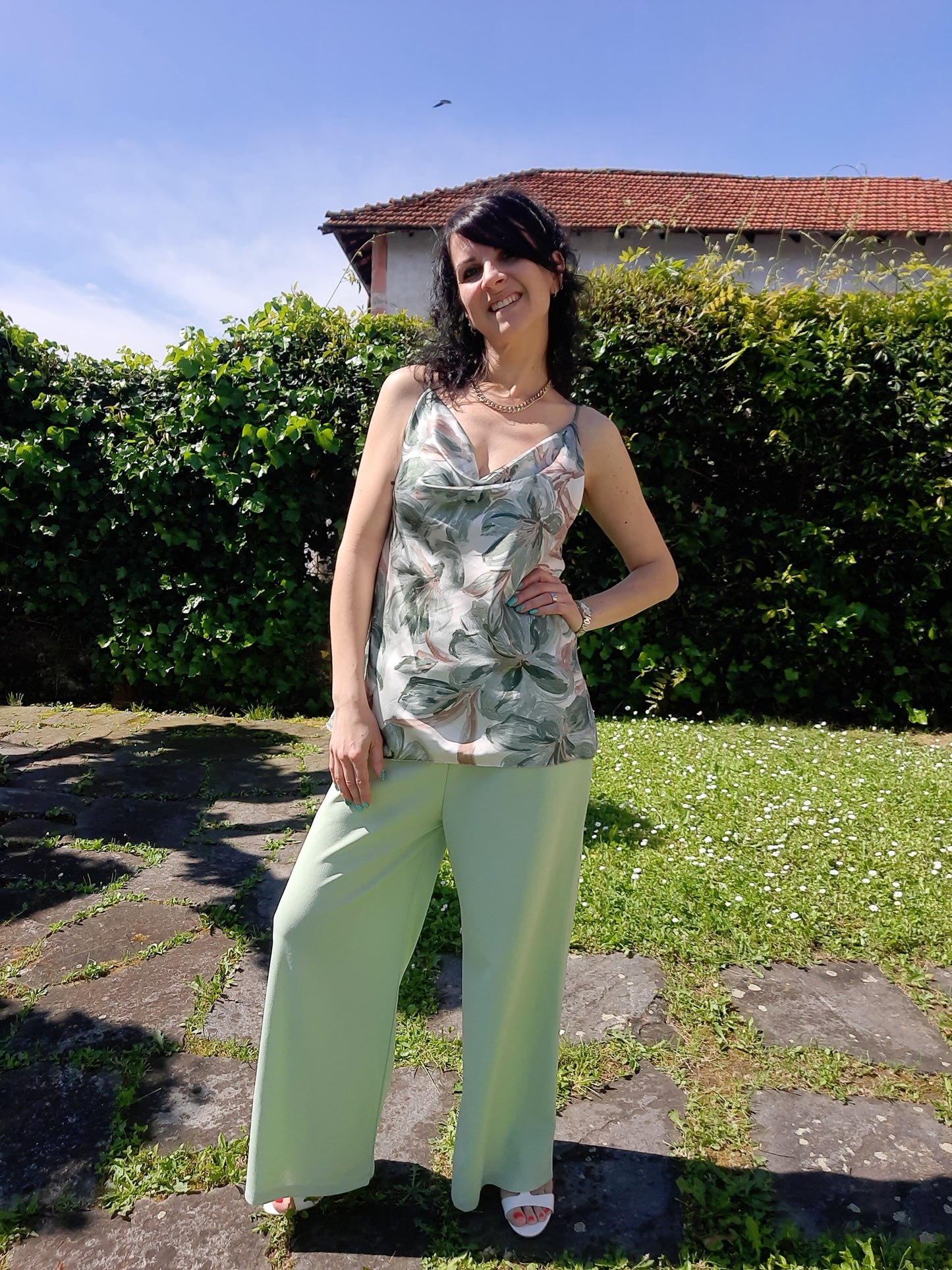 Top Romantica Verde