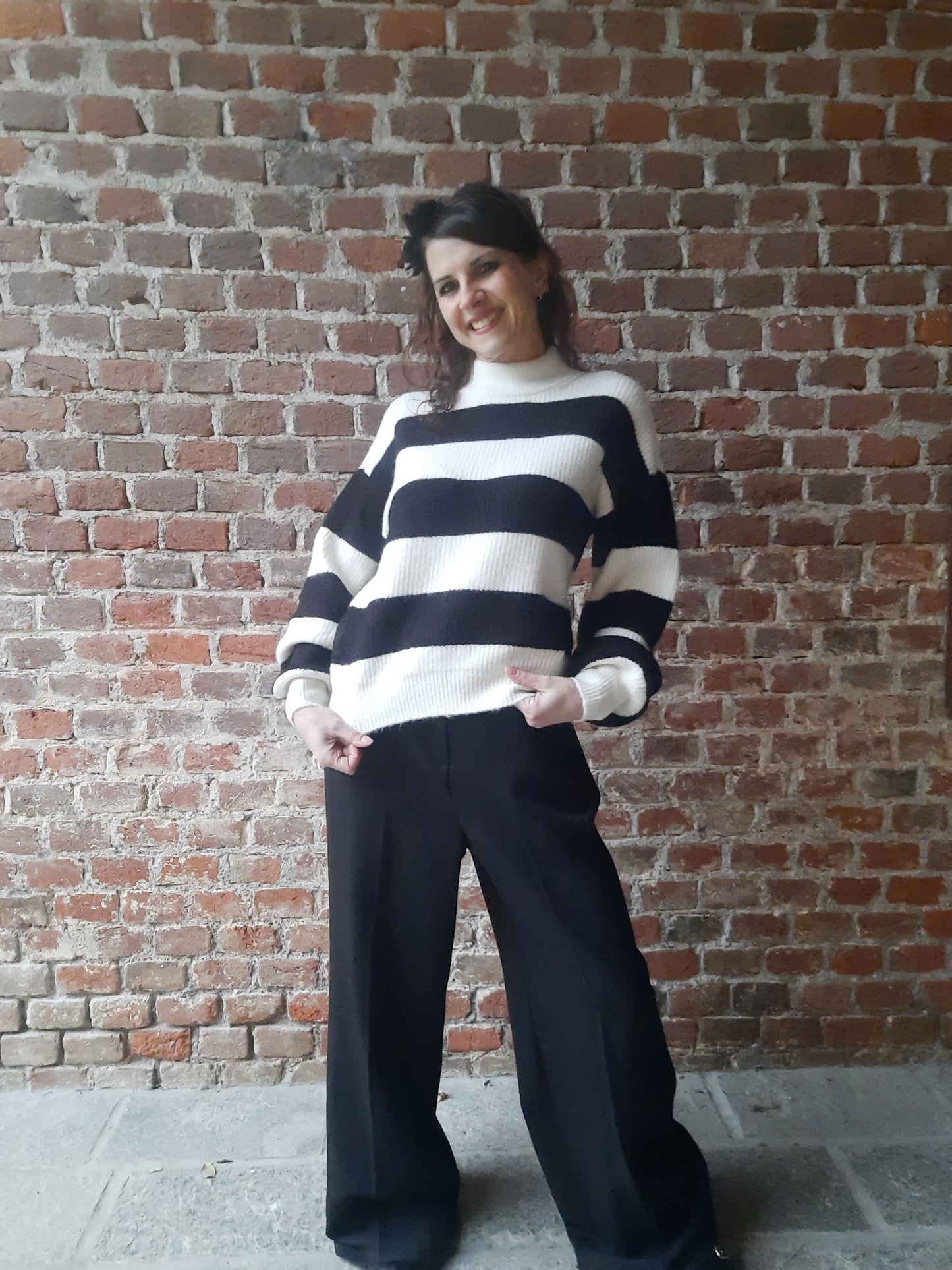 Maglione Bianco/Nero