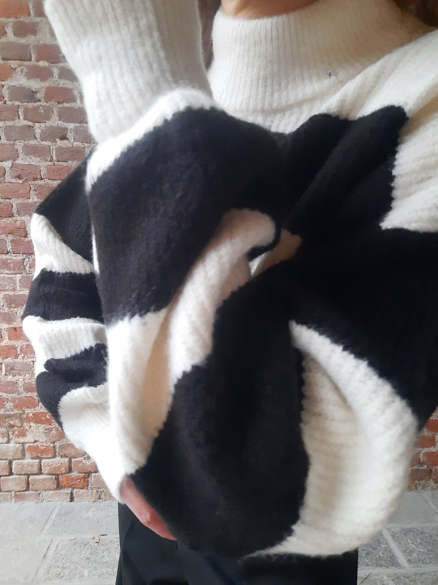 Maglione Bianco/Nero