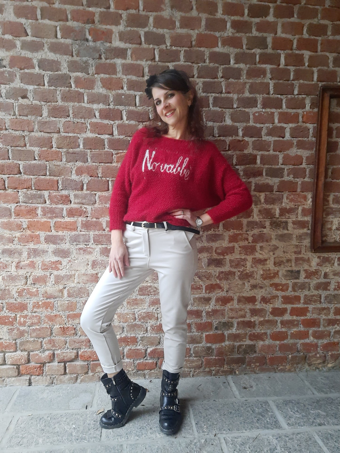 Maglioncino No Vabbè Bordeaux