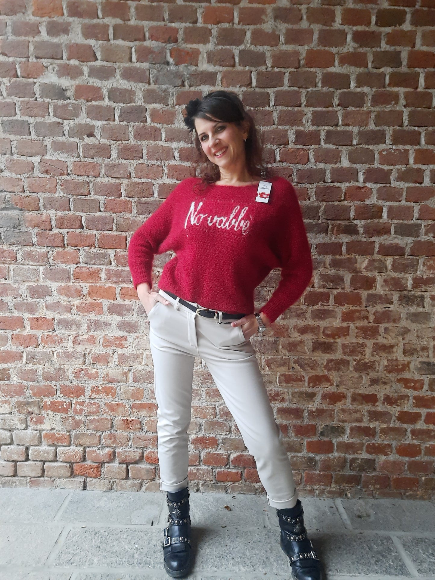 Maglioncino No Vabbè Bordeaux