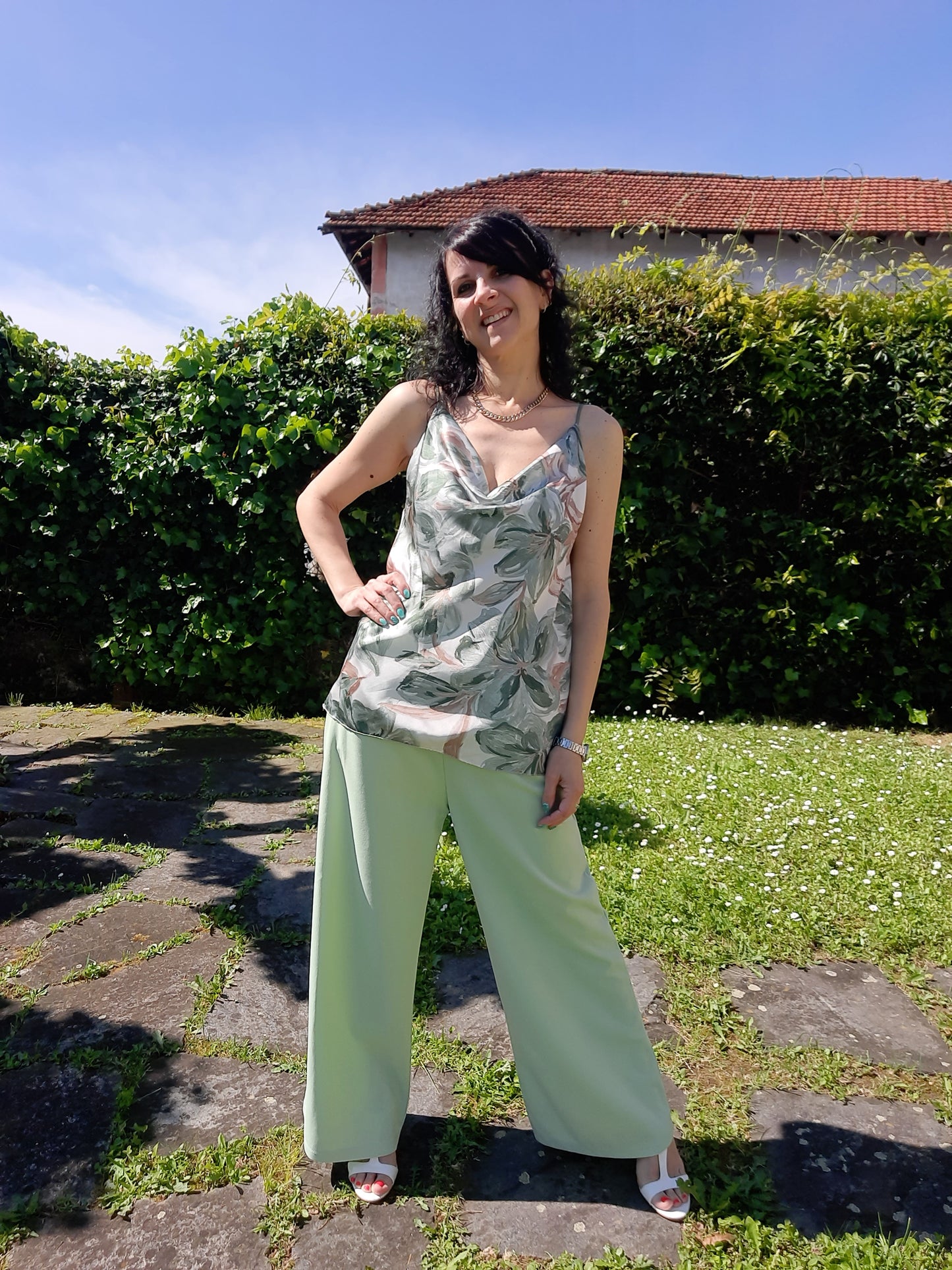 Top Romantica Verde