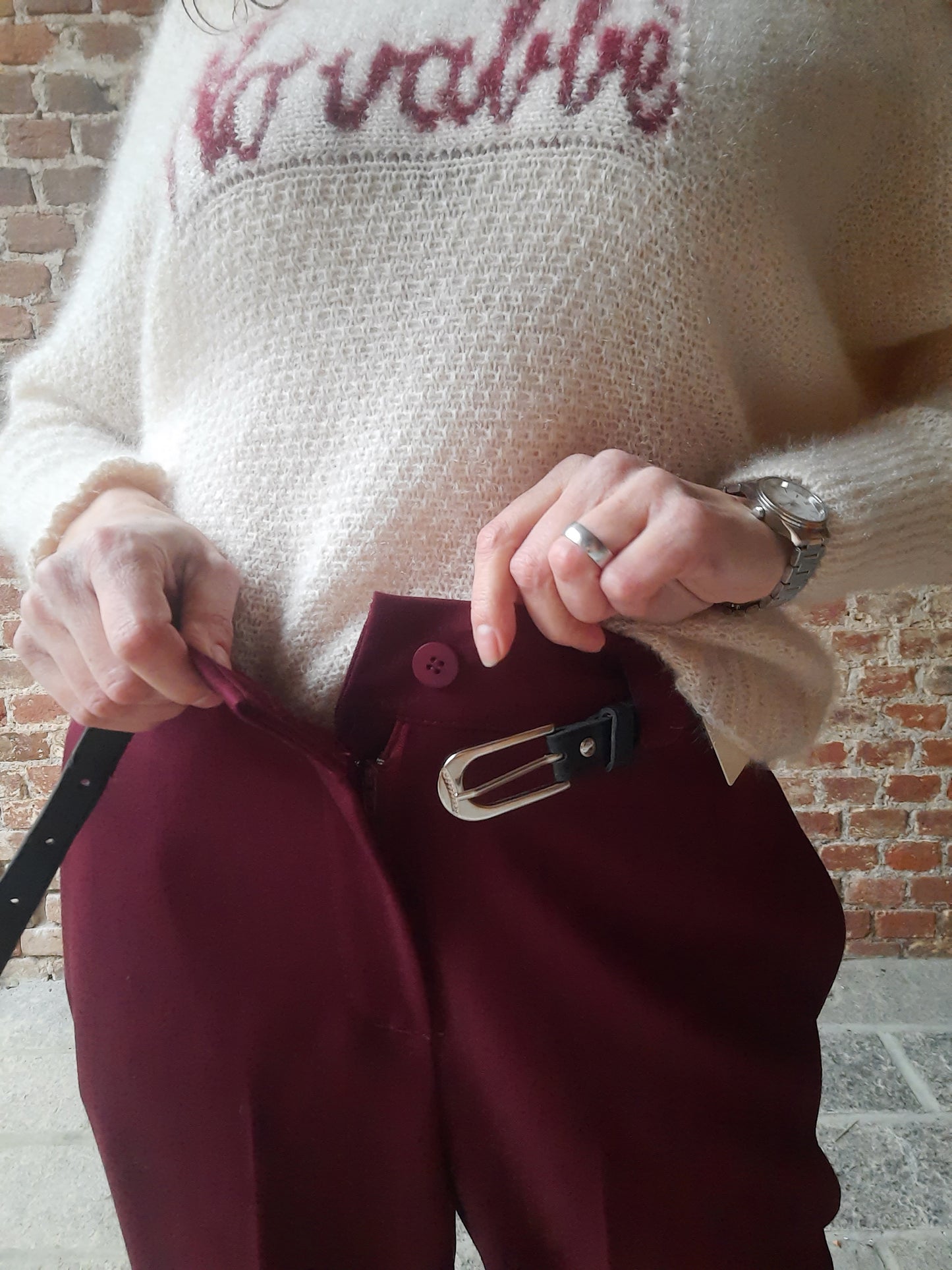 Pantalone Kate Bordeaux