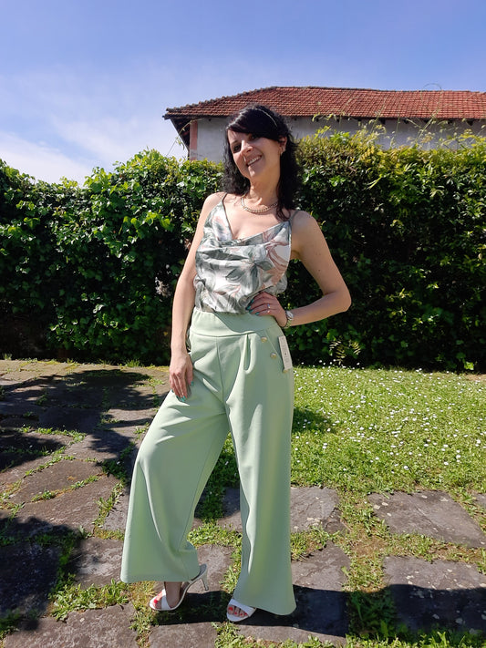Top Romantica Verde