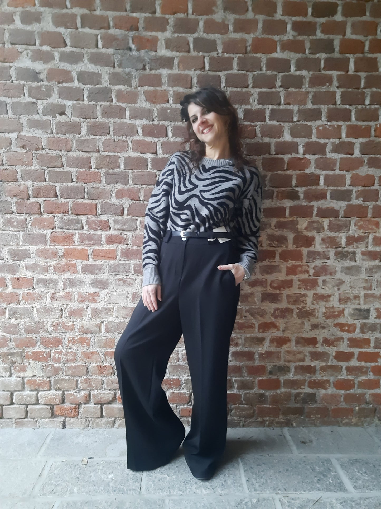 Maglione Zebra Grigio