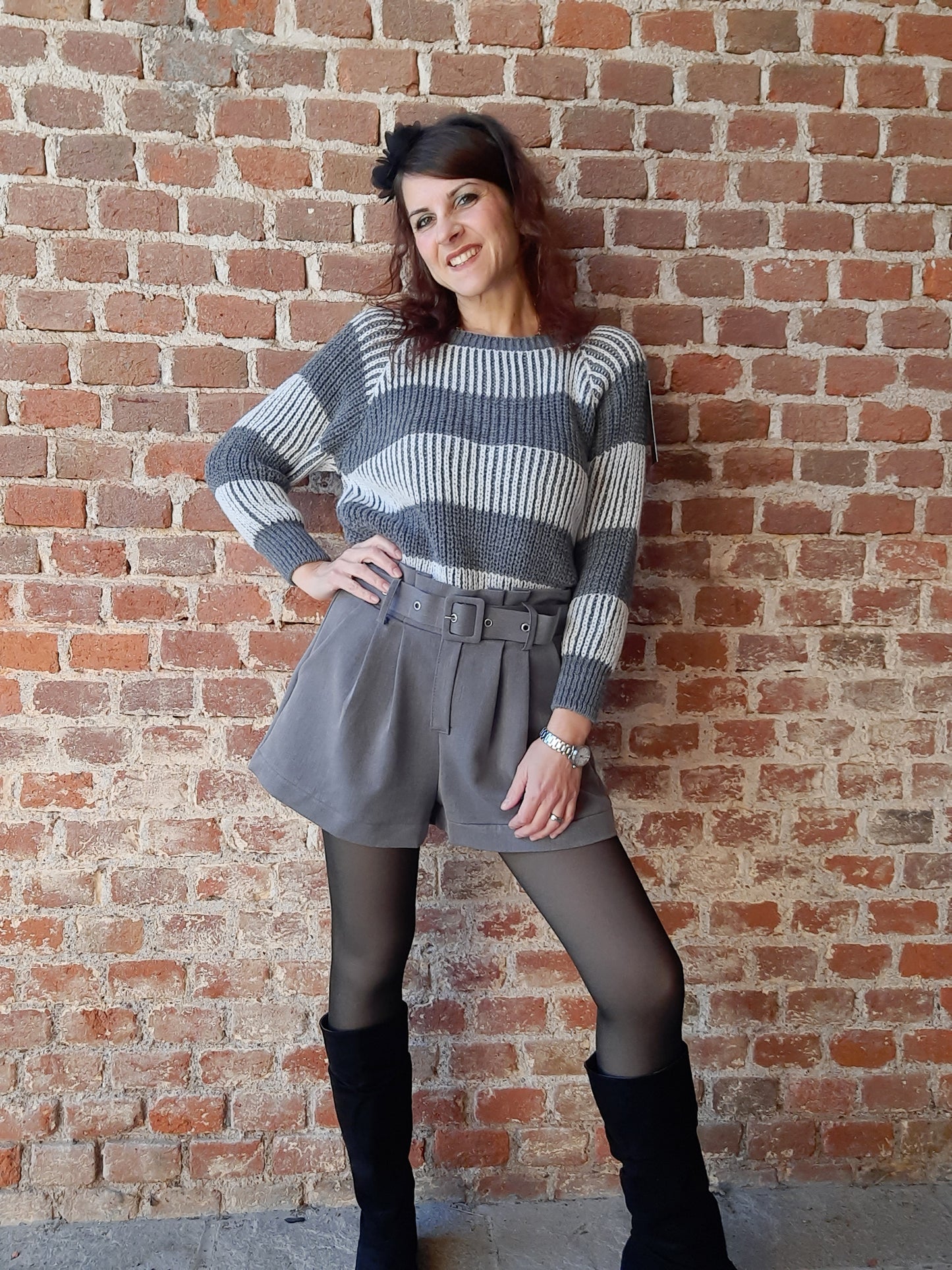 Pantaloncino Emily Grigio