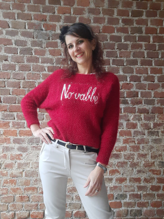 Maglioncino No Vabbè Bordeaux