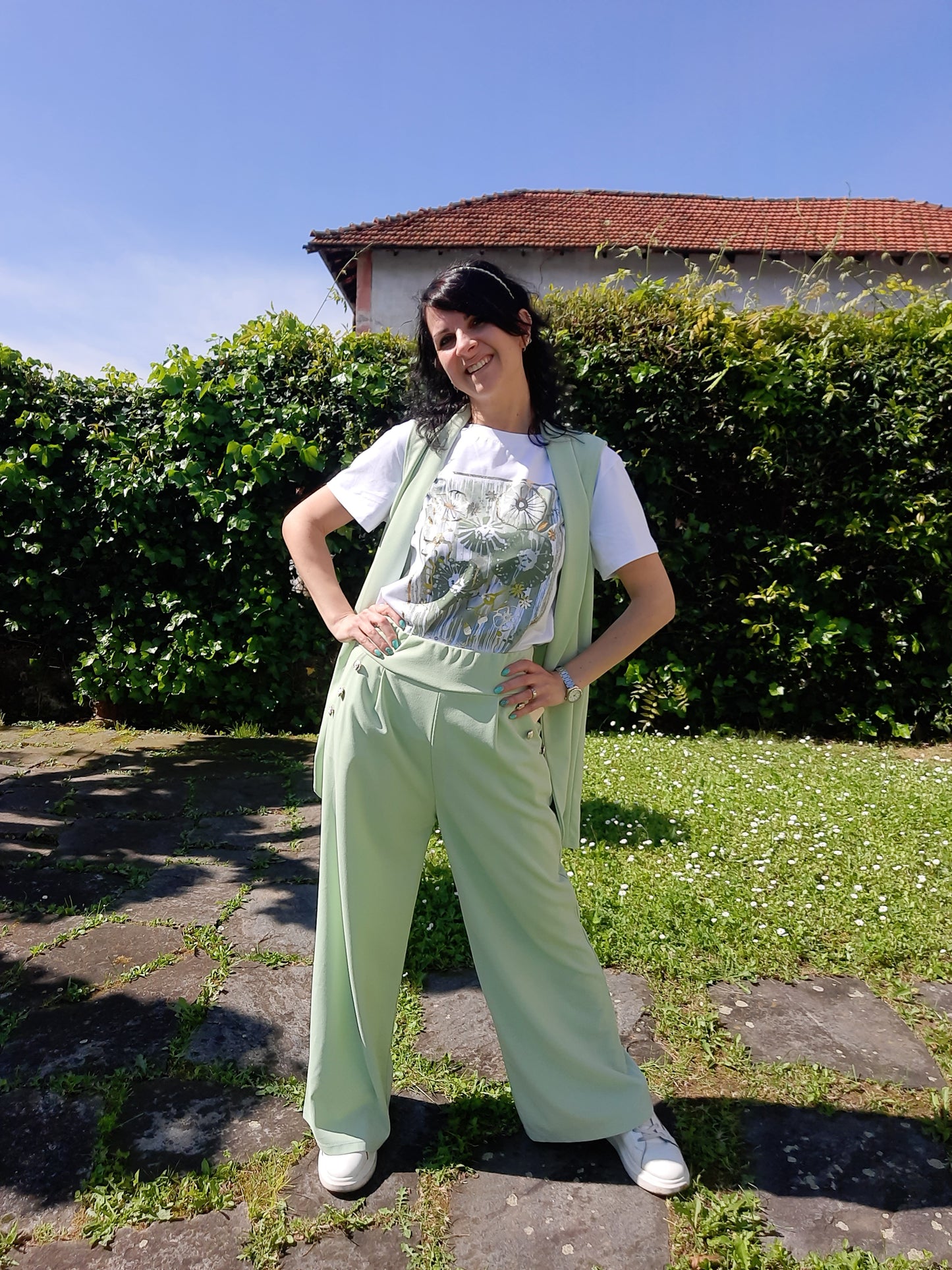 Pantapalazzo Bottoni Verde Menta