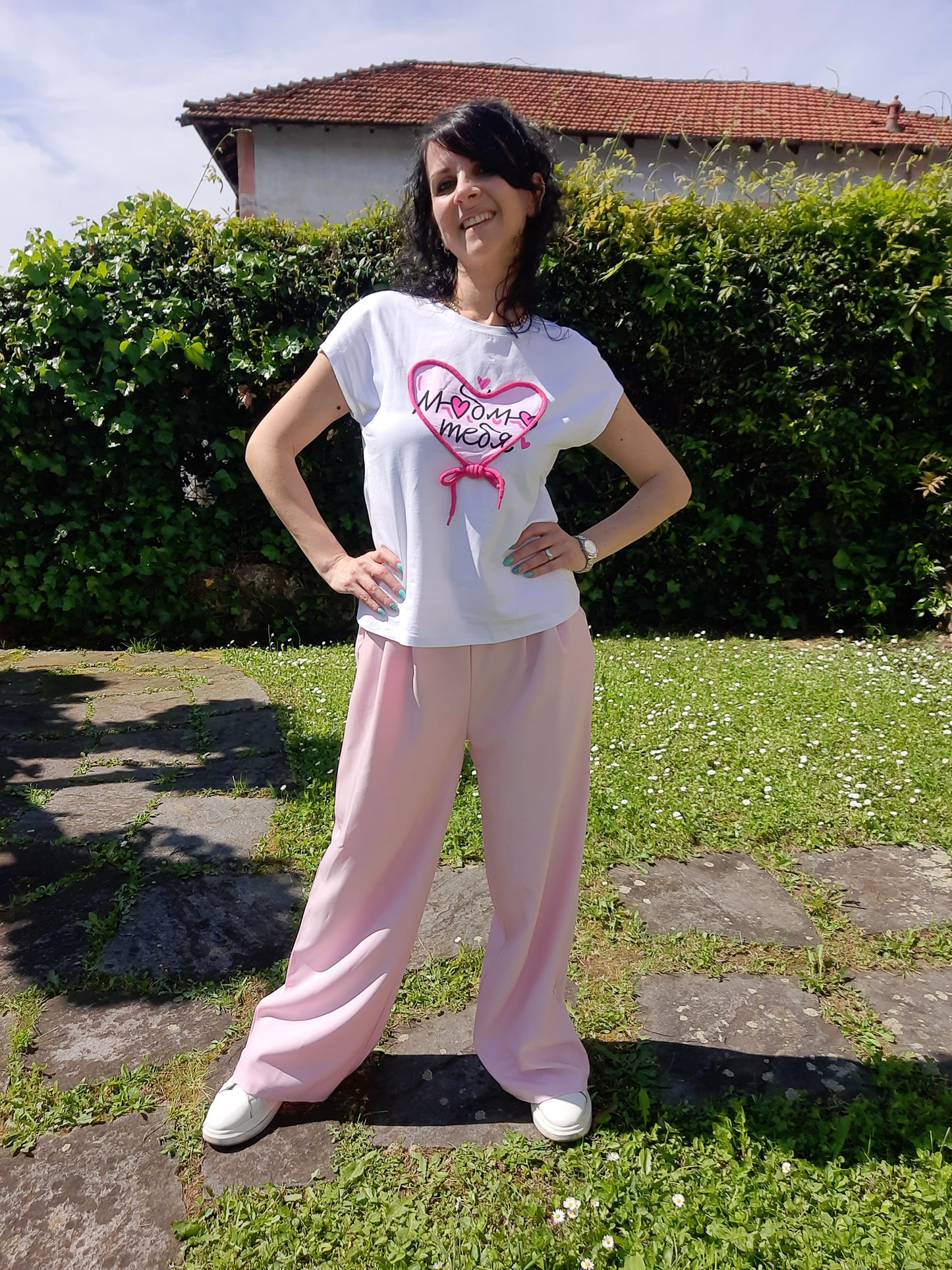 T-shirt Alternativa Cuore Fucsia