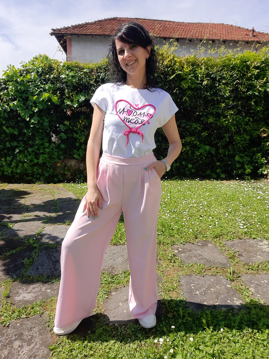 T-shirt Alternativa Cuore Fucsia