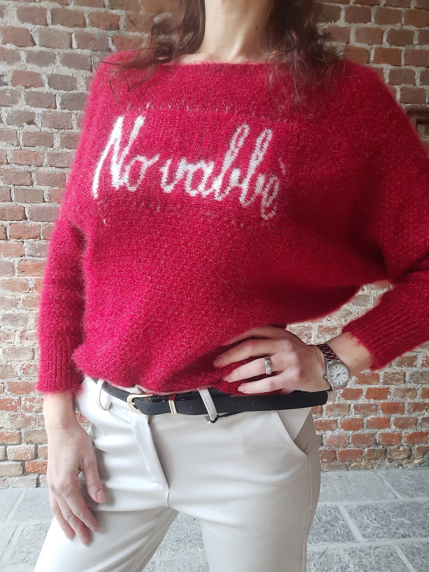 Maglioncino No Vabbè Bordeaux