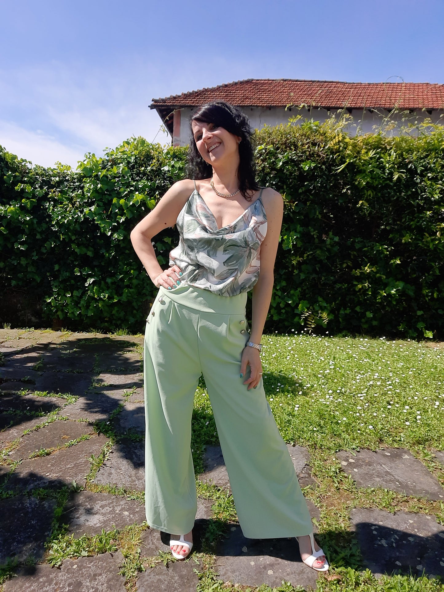Pantapalazzo Bottoni Verde Menta
