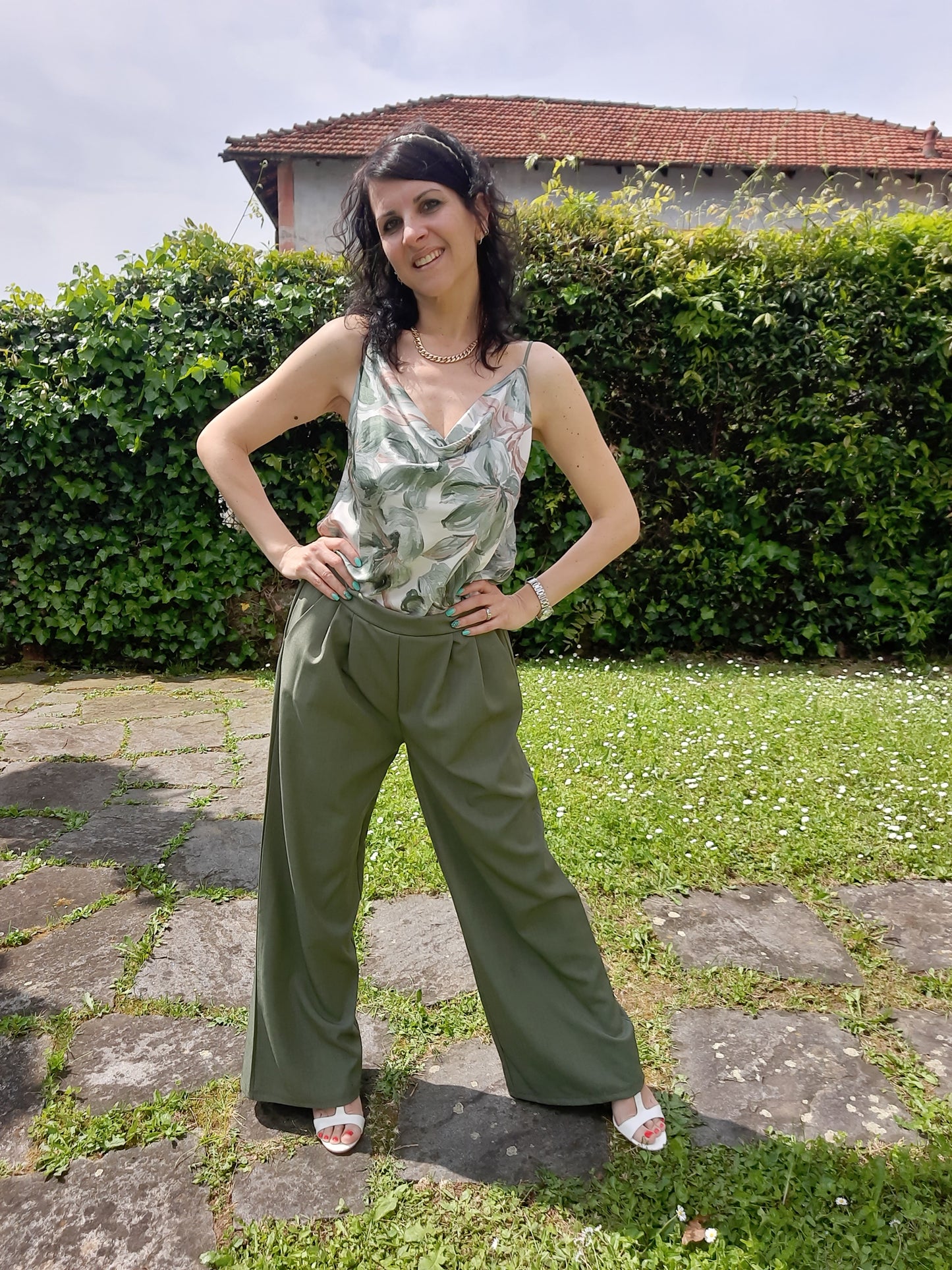 Top Romantica Verde