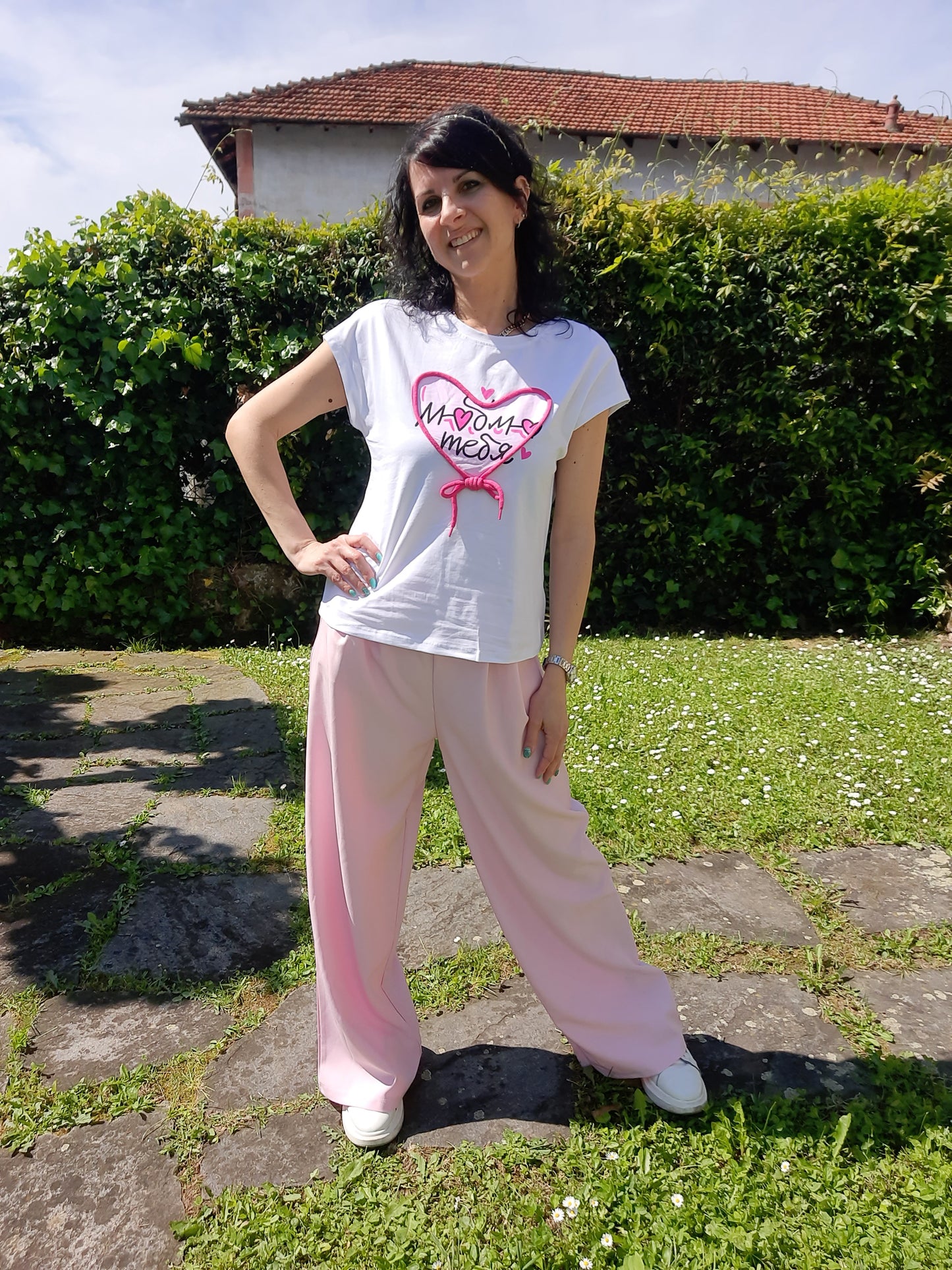 T-shirt Alternativa Cuore Fucsia
