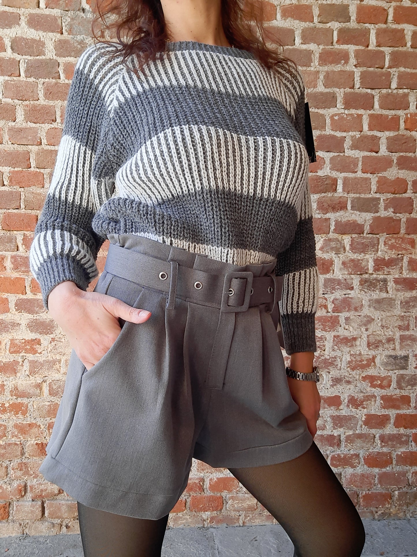 Pantaloncino Emily Grigio