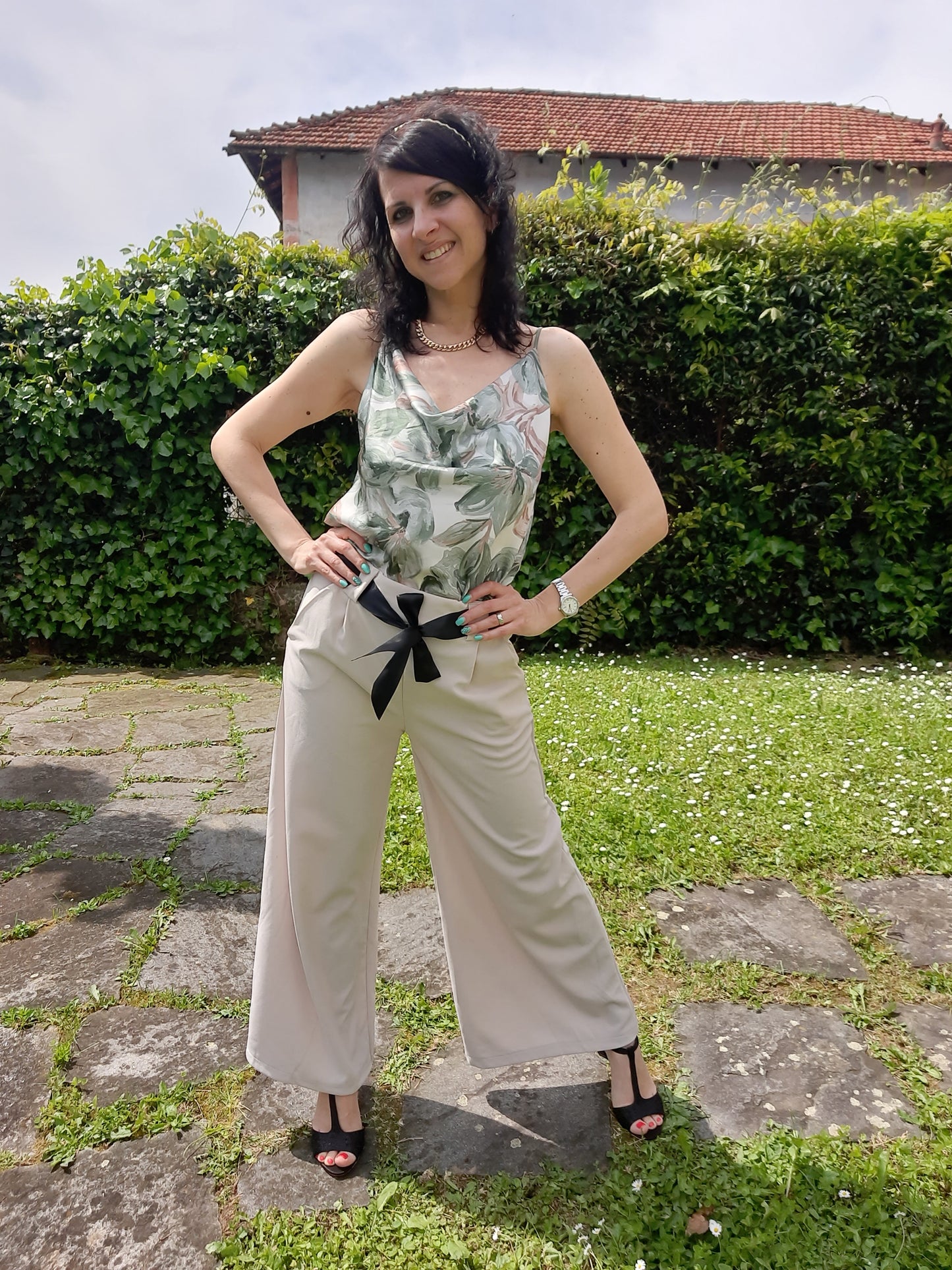 Top Romantica Verde
