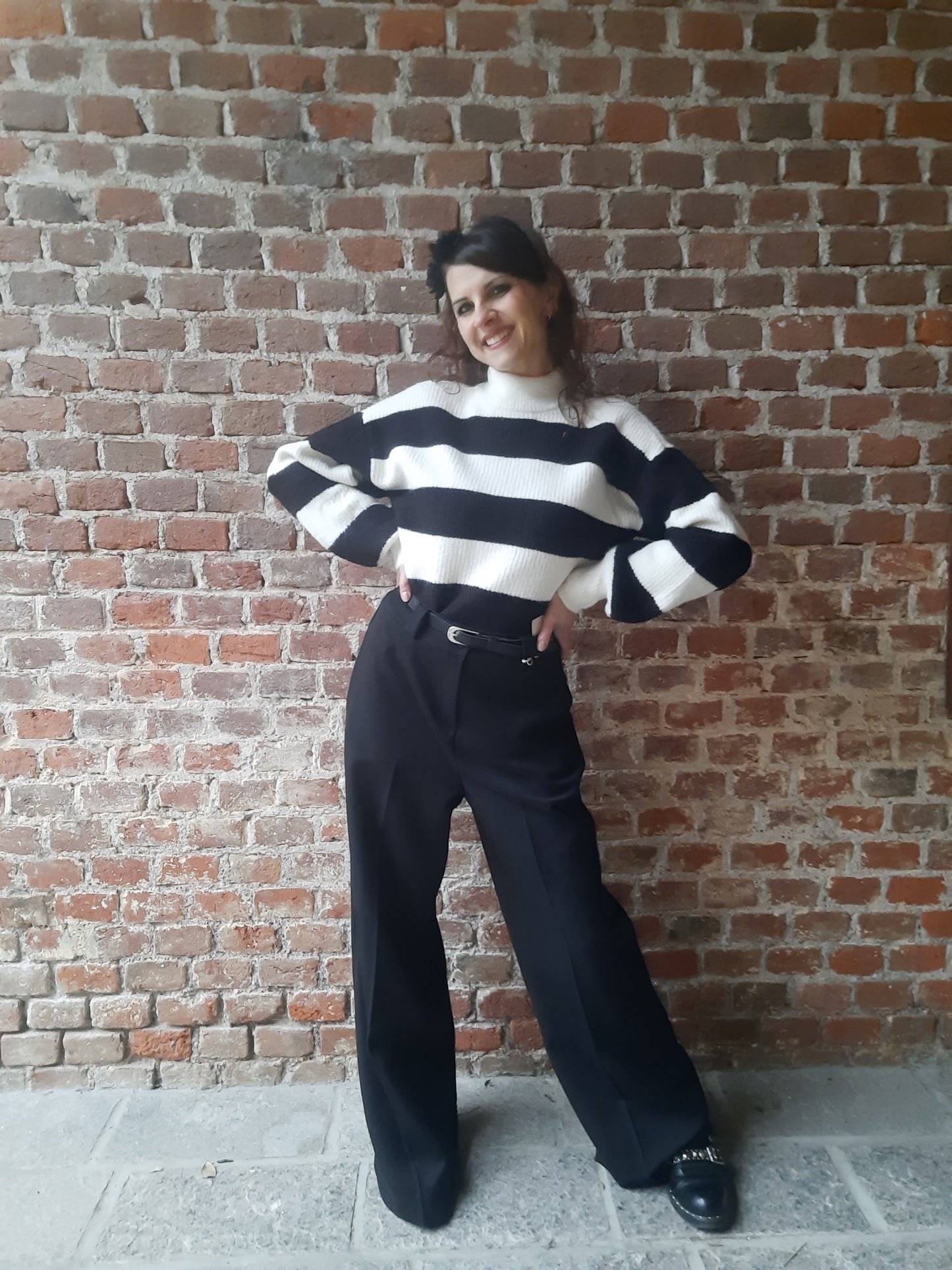 Maglione Bianco/Nero