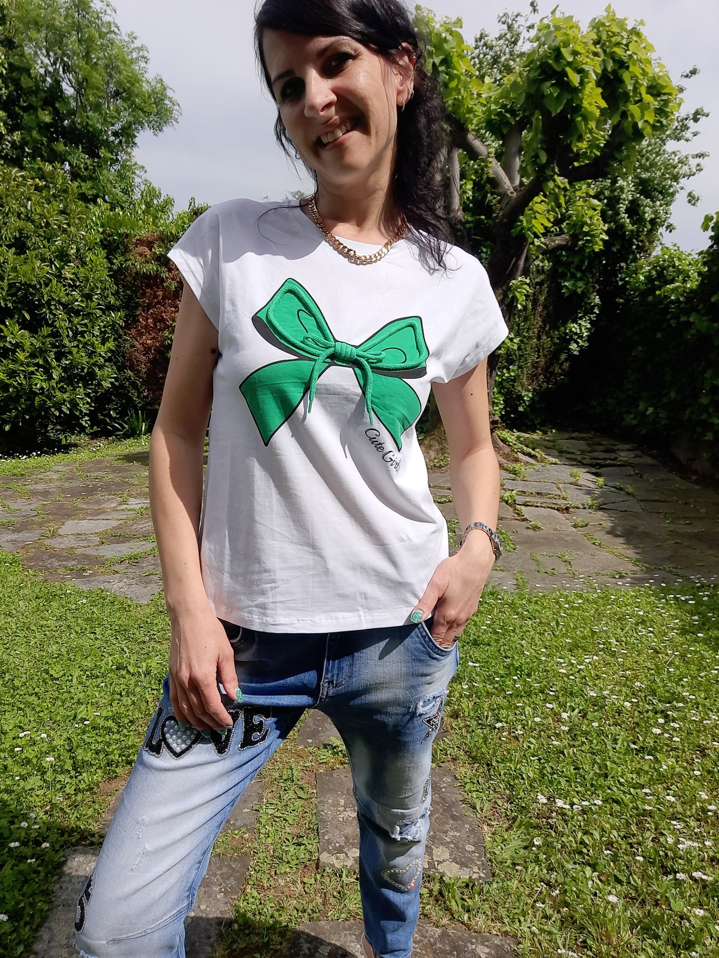 T-shirt Alternativa Fiocco Verde